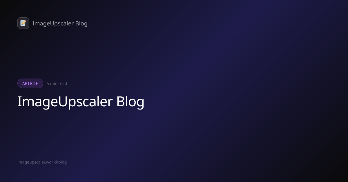 How AI Image Upscaling Technology Works: A Deep Dive | ImageUpscaler.world